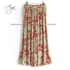 定価19000円【新品】日本製・スコットクラブ・アーガ★美柄とろみワイドパンツ