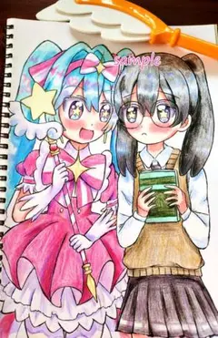 イラストオーダー オリジナル 夢絵 創作 色紙 ハガキ B5 モノクロ カラー