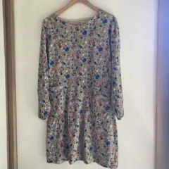 People Tree 宝石模様の長袖ワンピース　M