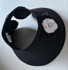 Ribbon Dress de grace サンバイザー 黒56-58cmリボン