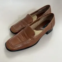 ブルーノマリ ブラウンレザー ローファー 低ヒール 35 22cm