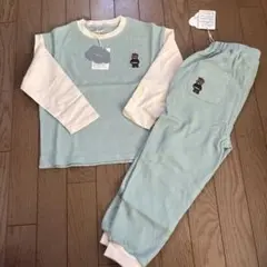 新品　120㎝　フタフタ　ワッフル生地　セットアップ
