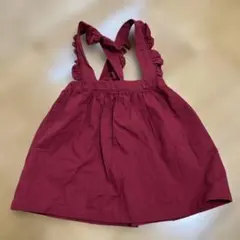 ワインレッド ジャンバースカート