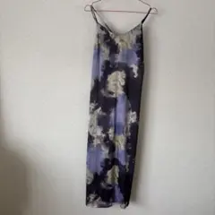 美品　Andemiu キャミワンピース 紫と黒のグラデーション
