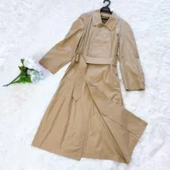 美品✨バーバリー バルカーマンコート ノバチェック ベルト ベージュ 34