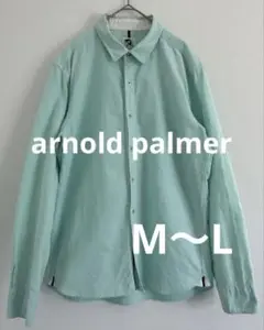 【美品】アーノルドパーマー シャツ 長袖 ミントグリーン M〜L