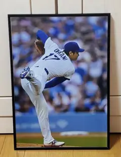ドジャース大谷翔平 2025年MLB投手復活！A3サイズポスターフレーム付き