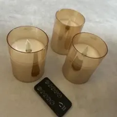 HONONARI キャンドル　3点セット(リモコン(リモコンあり)