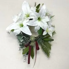 百合のフラワーリース