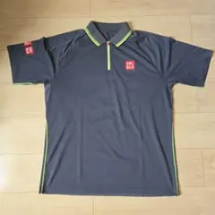 UNIQLO グレー ジップアップ ポロシャツ