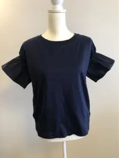 モンクレール 異素材Tシャツ 美品 紺色