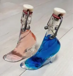 シンデレラシュー　ガラスの靴　置物　ピンク　青　セット　リキュール　酒　おしゃれ
