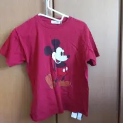 ミッキーマウス 赤 半袖Tシャツ