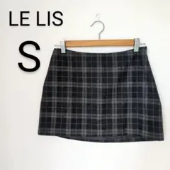 送料込❤LE LIS【S】 チェック柄ミニスカート
