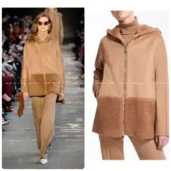 【最高級白タグ】Max Mara テディベア フーデットコート キャメル