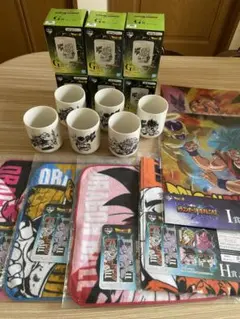 ドラゴンボール 湯呑み6個　タオル4枚　クリアファイル4枚