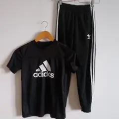 adidas ジャージ 上下セット 黒