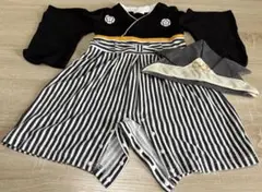 袴ロンパース 80サイズ 被れる兜の帽子付き