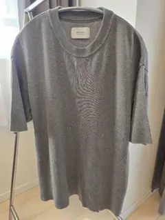 STUDIOUS グレー ニット Tシャツ