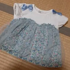 チュール付きTシャツ　100