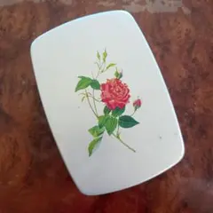 アルミ製　弁当箱　昭和レトロ　薔薇　花柄