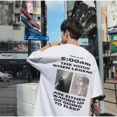 プリント 半袖 Tシャツ カットソー ユニセックス ホワイト XL 新品未使用