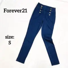 フォーエバー21 Forever21 ハイウエストスキニーデニム ボタン