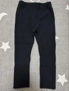 しまむら キッズ どっちもせいかい ブラックリブレギンス メロウ 110