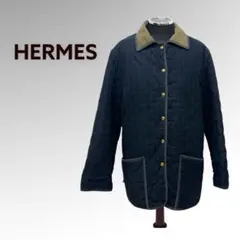 HERMES エルメス ヴィンテージ スクエアドット刺繍 キルティングコート