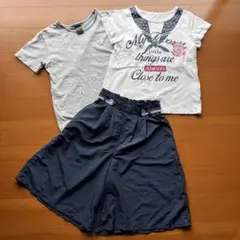半袖Tシャツ&ガウチョ3枚組 150