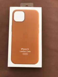 未使用iPhone14 レザーケース アンバー純正品