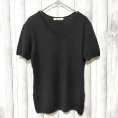ルイシャンタン　(38)　ウール Vネックニット　ブラック 黒