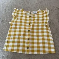PRIMARK フリル袖 チェックシャツ 110cm