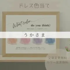 うかさま専用 ドレス色当てクイズ ドレス当てクイズ ウェルカムスペース
