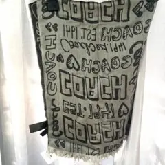 COACH 新品未使用 タグ付き ロゴ ショール シルク
