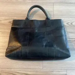 週末限定♪黒 レザートートバッグ 使用感あり
