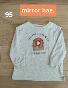 【95】mirror bae. ドーナツプリント 長袖Tシャツ　薄手