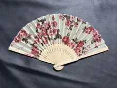 扇子　せんす　18cm 布扇子　LEST ROSE 着物　浴衣　和装　和洋折衷