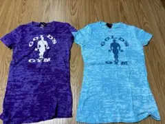 GOLD'S GYM レディースTシャツ 2枚セット 海外別注ウェア