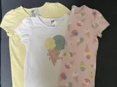 H&M 90 女の子　Tシャツ3枚セット
