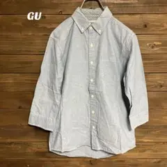 ♦︎【ジーユー】GU ボタンダウン長袖シャツ ライトブルー カジュアル S