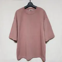 美品！ユニクロ エアリズム オーバーサイズ Tシャツ ピンク XLサイズ