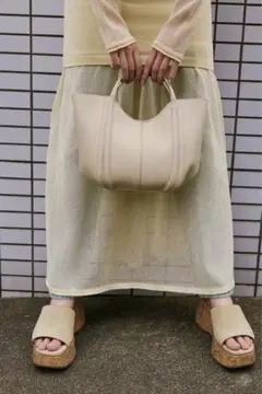 ZARA ステッチミニシティバッグ エクリュ