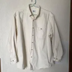 Ａ２３８LACOSTE アイボリー ボタンダウン長袖シャツ