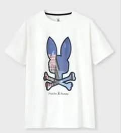 超美品　サイコバニー 半袖Tシャツ 白　ロゴ メンズ Psycho Bunny