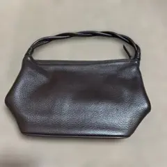 ダークブラウン レザー ハンドバッグ
