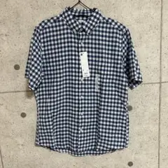 新品、未使用　GU チェック柄 半袖シャツ XL