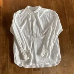 L.CRATICO 鹿の子　プルオーバーシャツ　ホワイト　白