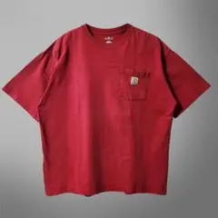 00s Carhartt　カーハート　ポケットTシャツ Lサイズ レッド