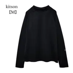 【kitson】ランニング　スポーツウェア　ハイネック　黒　ブラック　Mサイズ
